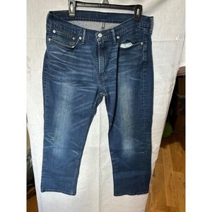 Levi Strauss 514 Straight Fit Mens Jeans Dark Wash Size 36x29